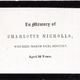 Memorial Card, 1850. Image via the Morgan Library.